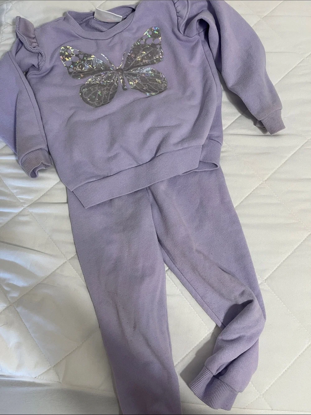 The Children's Place Lilac Butterfly Jogger Set
